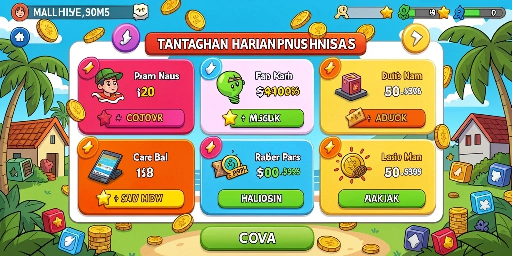 365zk - Pengguna sedang menyelesaikan misi dalam level yang sulit.